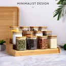 GobekUsa Glass Jar with Bamboo Lid - Food Storage Container for Tea, Coffee, and More