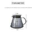 GobekUsa Glass Coffee Carafe, 600ml Pour Over Pot with Rubber Lid
