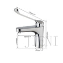 GobekUsa Brass Long Handle Basin Faucet Mixer Tap Deck Mount Chrome Polished