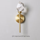 GobekUsa Crystal Gold LED Wall Sconce for Bedroom Living Room Hotel Hallway