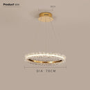 GobekUsa Gold Crystal Ring Chandelier for Living Room and Restaurant Décor