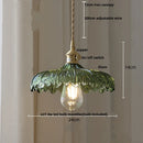 GobekUsa Green Glass LED Pendant Light | Nordic Modern Copper Knob Switch Hanging Fixture