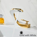 GobekUsa Brass Bathroom Basin Faucet in Elegant Rose Gold Finish