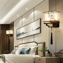 GobekUsa Elegant Fabric Wall Lamp for Living Room Bedroom, Modern LED Lighting Fixtures