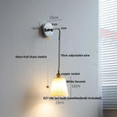 GobekUsa Ceramic LED Wall Sconce Pull Chain Switch Bedside Lamp White Nordic Modern Fixtures
