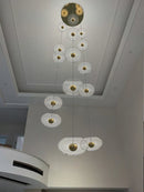 GobekUsa LED Chandelier for Revolving Staircase | Loft Villa Ceiling Hanging Lamp