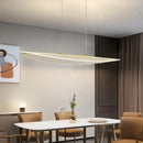 GobekUsa LED Chandelier: Nordic Long Curve Pendant Light for Home Office Dining Decor