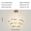 GobekUsa LED Ring Chandelier: Modern Nordic Hanging Light for Dining, Living Room, and Lobby