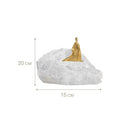 GobekUsa Golden Man Crystal Mountain Sculpture Home Decor Handcraft