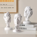 GobekUsa Abstract Face Mask Silence Gold Resin Statue Home Decor Figurine