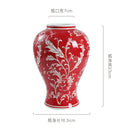 GobekUsa Blue White Porcelain Vase Chinese Retro Home Decor Flower Vase