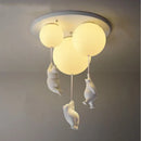 GobekUsa Bear Resin Pendant Light for Children's Room & Kindergarten