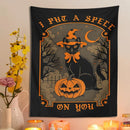 GobekUsa Halloween Cat Tapestry Wall Hanging for Sweet & Spooky Home Decor