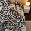 GobekUsa Luxe Leopard Rabbit Fur Blanket: Cozy Office & Sofa Throw, Skin-Friendly & Multi-Functional