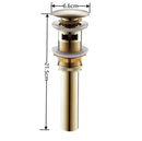 GobekUsa Brass Pop Up Drain for Bathroom Lavatory Sink - Water Drainer
