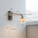 GobekUsa Ceramic LED Wall Light with Copper Arm, Modern Design, Up Down Lampshade