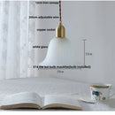 GobekUsa Glass LED Pendant Lamp, Modern Nordic Style, Adjustable 2m Wire, Copper Socket