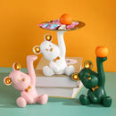GobekUsa Bear House Entry Tray Keys Receiver Storage Figurines