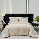 GobekUsa Jacquard Satin Duvet Cover Set - Luxury Solid Soft Quilt Kit
