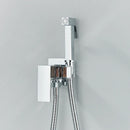GobekUsa Brass Bidet Faucet Mixer with Square Shower Spray