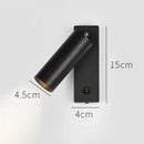 GobekUsa LED Wall Light: Modern Rotation Headboard Reading Lights for Bedroom, Living Room