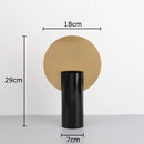 GobekUsa Geometric Cylinder Vase with Artificial Flowers - Modern Home Decor