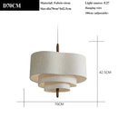 GobekUsa Japanese Fabric Chandelier Retro Style Pendant Light for Living Room, Bedroom, Restaurant, Hotel