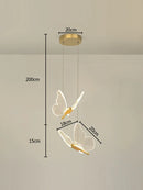 GobekUsa Butterfly LED Chandelier: Modern Acrylic Pendant Lighting for Home Decoration
