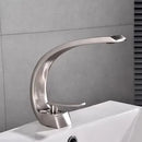 GobekUsa Black & Gold Modern Basin Faucet with Single Handle for Bathroom