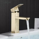 GobekUsa Brushed Gold Bathroom Basin Faucet Single Lever Vessel Sink Mixer Tap