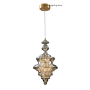 Raindrop Copper Crystal Pendant Light in Gold