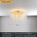GobekUsa Crystal Branch Chandelier: French Style Romantic Tassel Ceiling Lamp
