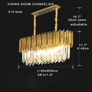 GobekUsa Gold K9 Crystal Ceiling Chandelier, Dimmable Luxury Living Room Bedroom Lighting