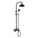 GobekUsa 8 Inch Matte Black Shower Faucet Set with Hand Spray and Rainfall Head