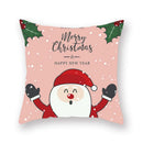 GobekUsa Christmas Santa Elk Pillowcase 45x45cm for Sofa Chair Decor
