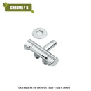 GobekUsa Brushed Gold Solid Brass Bathroom Angled Dual Outlet Toilet Filling Valve