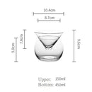 GobekUsa 150ml Stemless Martini Chiller Ball Base Cocktail Glass Cup