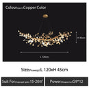 GobekUsa Glass Crystal LED Branches Chandelier Pendant Light - Handmade Kapok Flower Decoration
