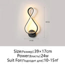 GobekUsa LED Wall Lamps Modern Minimalist Bedroom Living Room Lighting Black White