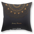 GobekUsa Black Gold Mandala Luxury Printed Pillowcase §