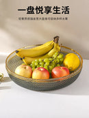 GobekUsa Glass Fruit Plate and Snack Storage Plate for Living Room