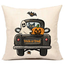 GobekUsa Halloween Linen Cushion Cover for Living Room Decor and Sofa - Trick or Treat
