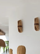 GobekUsa Japanese Wabi-Sabi Ratta Weaving Wall Sconce for Home Decor