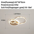 GobekUsa Brushed Golden LED Ceiling Chandelier for Modern Living Room and Bedroom Lighting