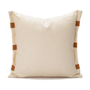 GobekUsa Abstract Plush Burnt Orange Embroidered Pillow Cover 45x45cm Ivory Decoration