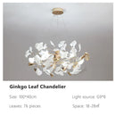 GobekUsa Ginkgo Leaves Chandelier: Nordic Luxury Pendant Lamp for Hotel, Stairs, Living Room