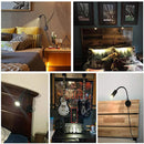 GobekUsa LED Wall Lamp Set: 2pcs 3W 4000K Plug-in Bedside Sconces for Reading Headboard.