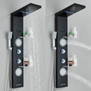 GobekUsa LED Rainfall Shower Panel Set with Temperature Screen System and Hand Sprayer