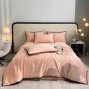 GobekUsa Luxe Flower Embroidered Cool Quilt Set - Lightweight, Silky, High-End Comfort