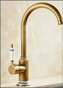 GobekUsa Antique Brass Bathroom Faucet Set with Hand Shower